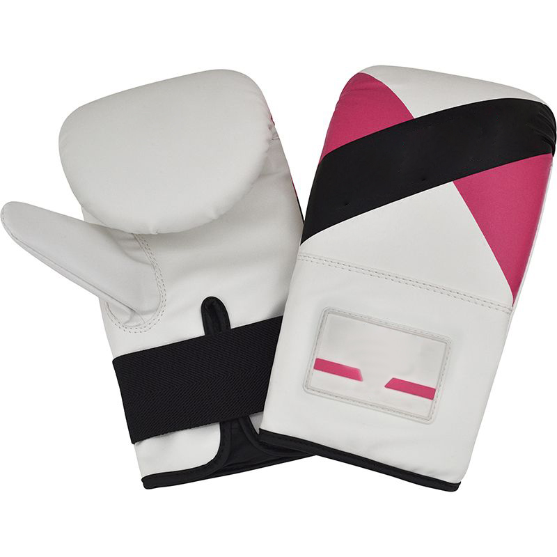 Boxing Bag Gloves White/Pink - Image 2